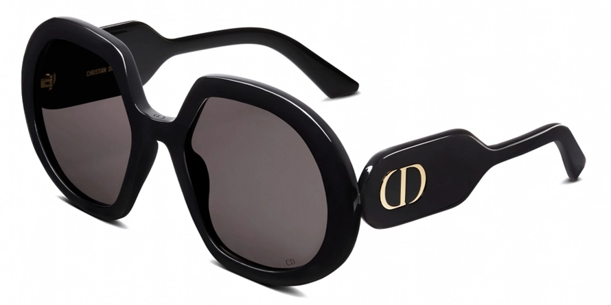 משקפי שמש כריסטיאן דיור יוניסקס CD40052U DIORBOBBY R1U מבריק, שחור עגולות
