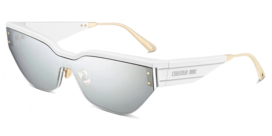 משקפי שמש כריסטיאן דיור יוניסקס DIORCLUB M3U זהב, לבן, מט מרובעות