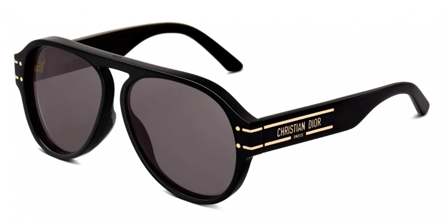 משקפי שמש כריסטיאן דיור יוניסקס CD40047U DIORSIGNATURE A1U מבריק, שחור עגולות