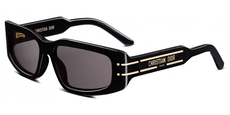 משקפי שמש כריסטיאן דיור יוניסקס SIGNATURE S9U מבריק, שחור מרובעות
