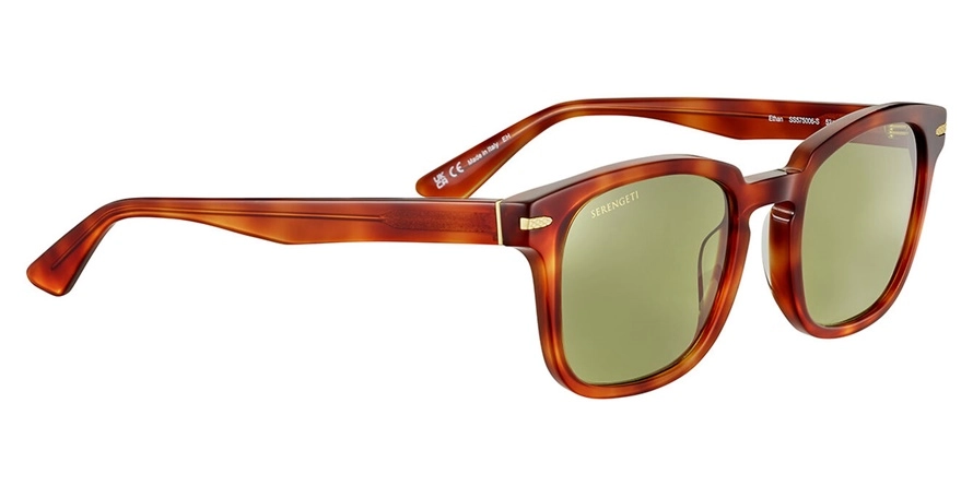 משקפי שמש סרנגטי יוניסקס ETHAN חום, מבריק, מנומר מרובעות, עגולות