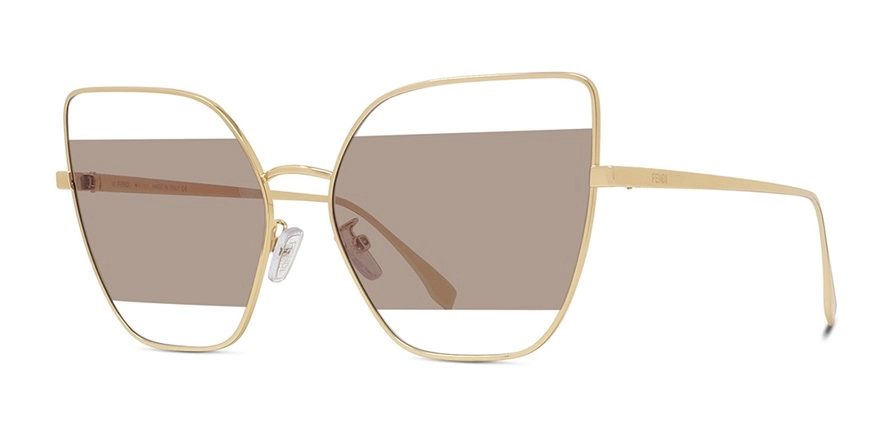 משקפי שמש פנדי יוניסקס FE40015U זהב מרובעות