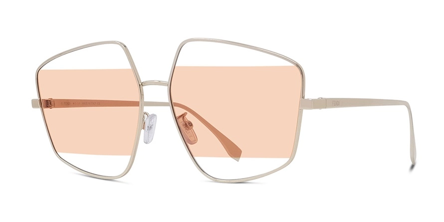 משקפי שמש פנדי יוניסקס FE40016U זהב מרובעות