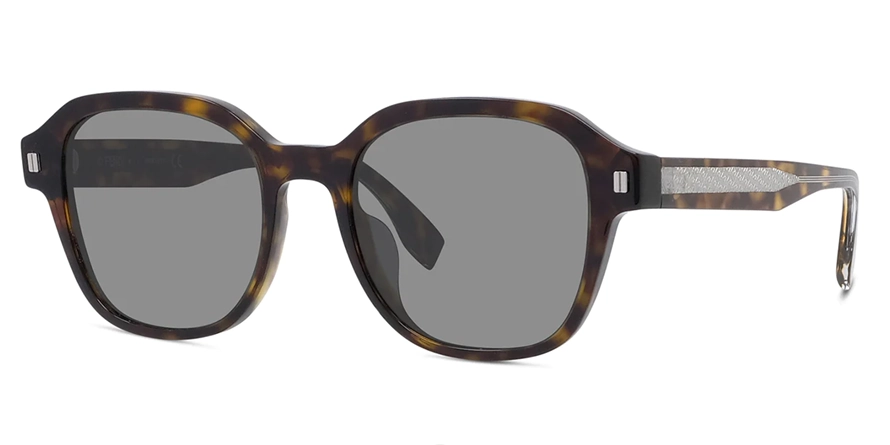 משקפי שמש פנדי יוניסקס FE40002U חום, מבריק, מנומר עגולות