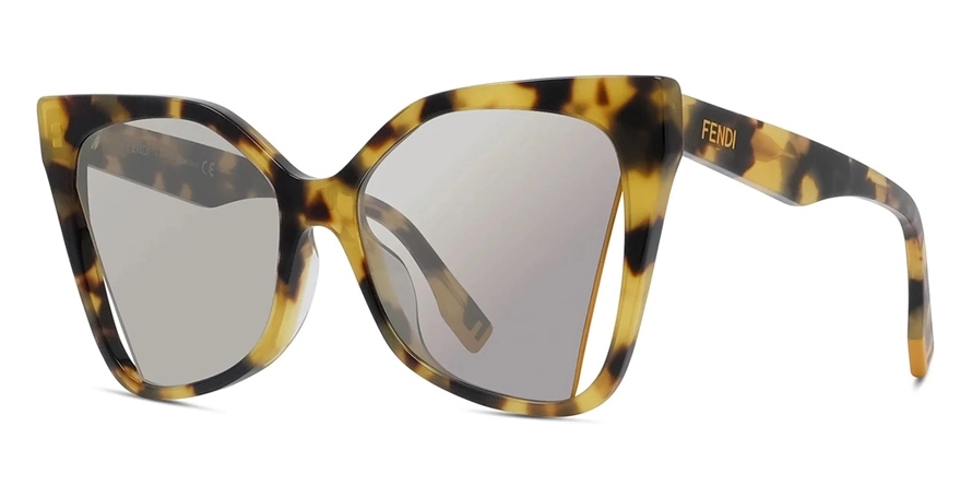 משקפי שמש פנדי יוניסקס FE40010U חום, מבריק, מנומר מרובעות