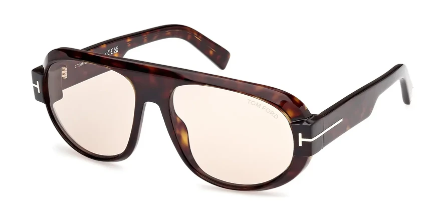 משקפי שמש טום פורד יוניסקס BLAKE-02 FT1102 חום, מנומר עגולות