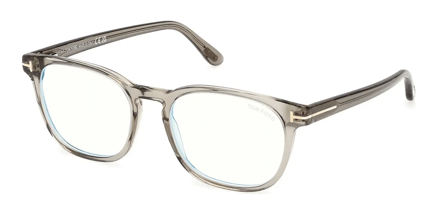 משקפי ראיה טום פורד יוניסקס FT5868-B אפור, מבריק, שקוף עגולות