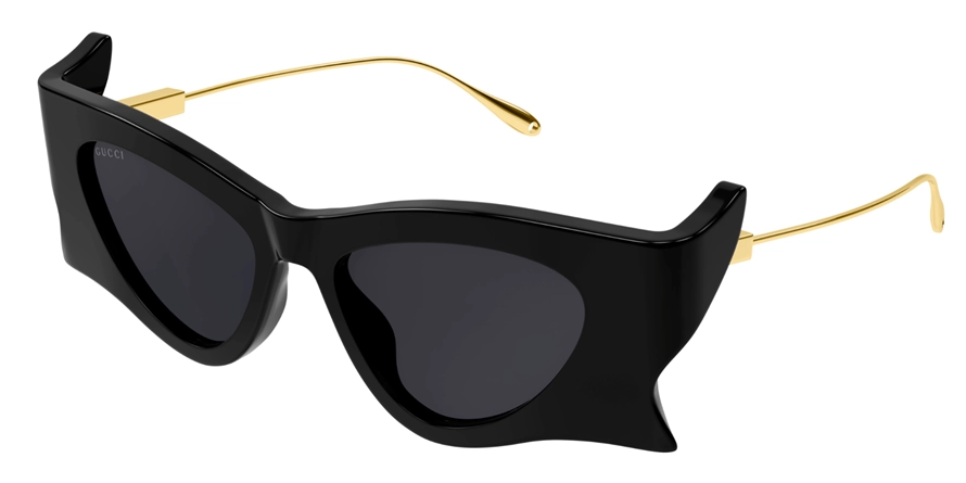 משקפי שמש גוצ'י יוניסקס GG1328S זהב, מבריק, שחור עגולות
