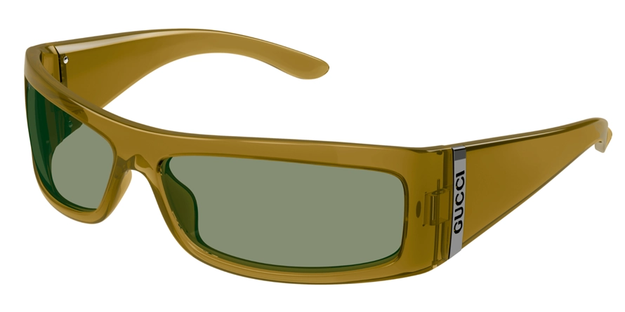 משקפי שמש גוצ'י יוניסקס GG1492S חום, מבריק, שקוף מרובעות