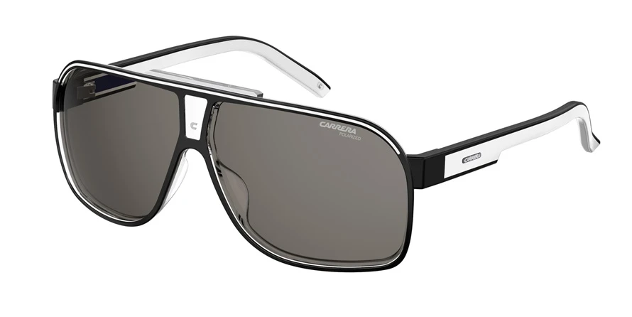 משקפי שמש קאררה יוניסקס GRAND PRIX 2 לבן, שחור מרובעות