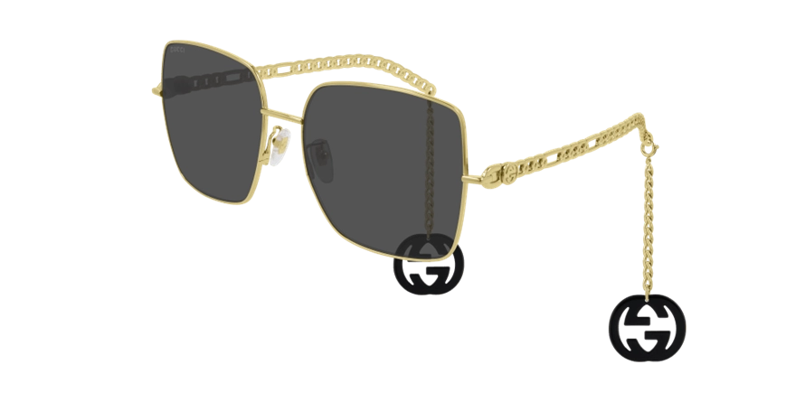 משקפי שמש גוצ'י יוניסקס GG0724S זהב מרובעות