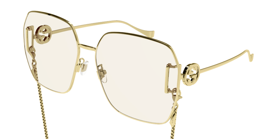 משקפי שמש גוצ'י יוניסקס GG1207SA זהב מרובעות