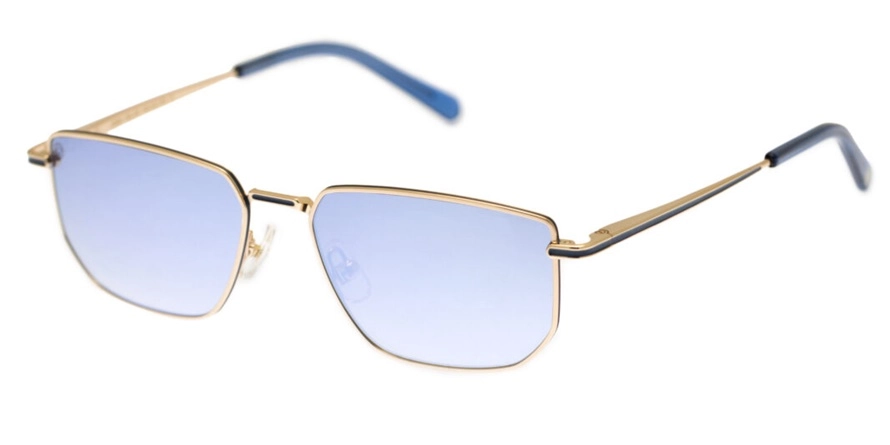 משקפי שמש קימי יוניסקס JORDI זהב, כחול מרובעות