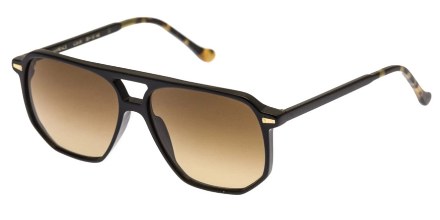 משקפי שמש קימי יוניסקס LAWRENCE מבריק, שחור מרובעות