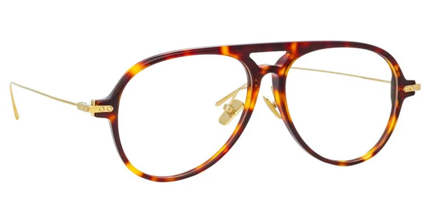 משקפי ראיה לינדה פארו יוניסקס LF24 זהב, חום, מנומר עגולות