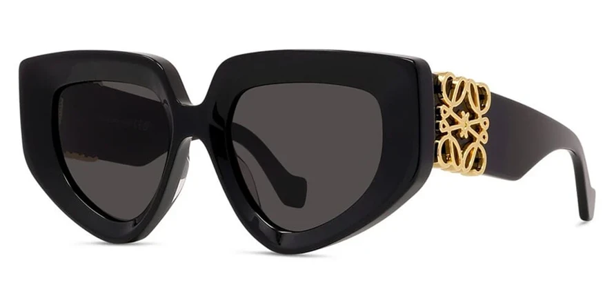 משקפי שמש LOEWE לנשים LW40154I זהב, מבריק, שחור מרובעות