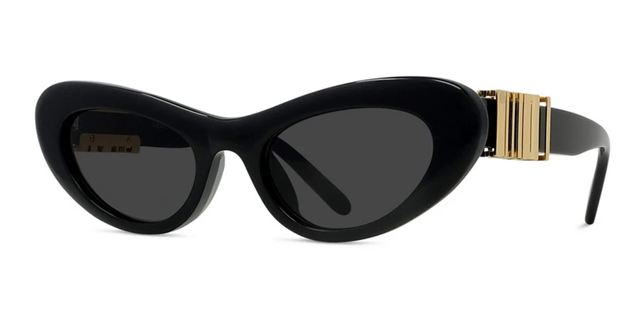 משקפי שמש LOEWE לנשים LW40156U זהב, מבריק, שחור עגולות