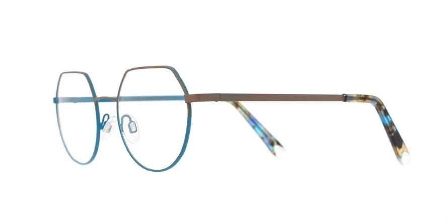 משקפי ראיה ואני יוניסקס M307 חום, טורקיז, מט עגולות