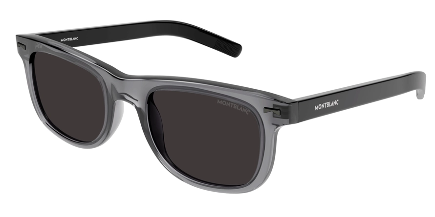 משקפי שמש מונטבלאנק לנשים MB0260S אפור, מבריק, שחור, שקוף מרובעות