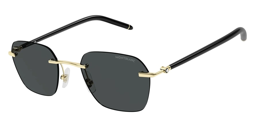 משקפי שמש מונטבלאנק לנשים MB0270S זהב, מבריק, שחור מרובעות