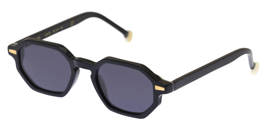 משקפי שמש קימי יוניסקס OTIS שחור משושה, עגולות