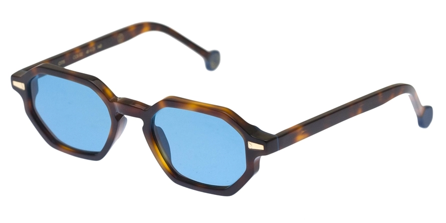 משקפי שמש קימי יוניסקס OTIS חום, מבריק, מנומר משושה, עגולות