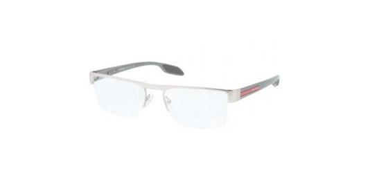 משקפי ראיה פראדה ספורט לגברים VPS 57E כסף, אפור מלבניות
