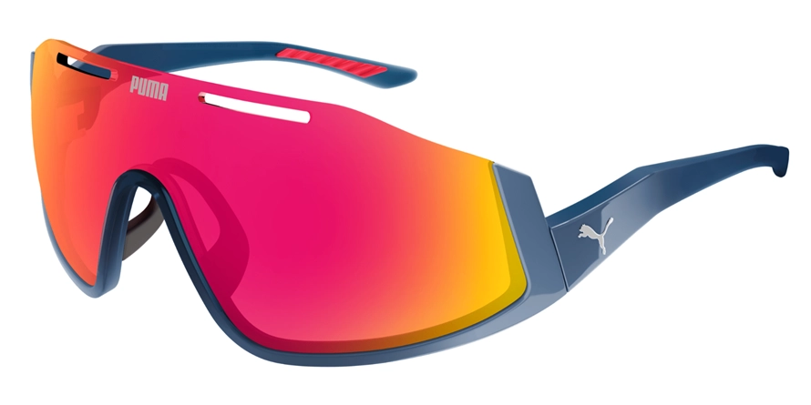 משקפי שמש פומה יוניסקס PU0358S כהה, כחול, מט מרובעות