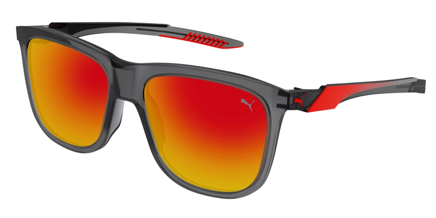 משקפי שמש פומה יוניסקס PU0360S אפור, מט, שקוף מרובעות