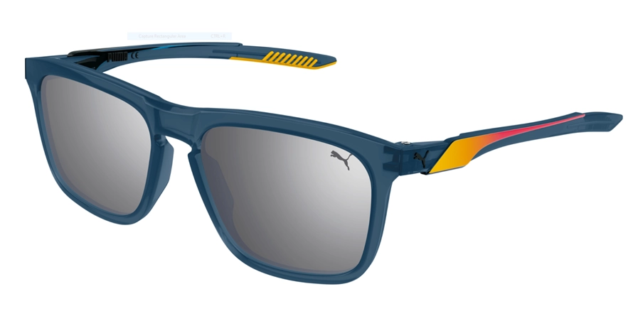 משקפי שמש פומה יוניסקס PU0376S אדום, כהה, כחול, כתום, מט מרובעות