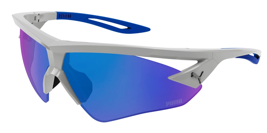 משקפי שמש פומה יוניסקס PU0397S אפור, בהיר, כחול, מט מרובעות