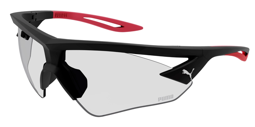 משקפי שמש פומה יוניסקס PU0397S אדום, מט, שחור מרובעות