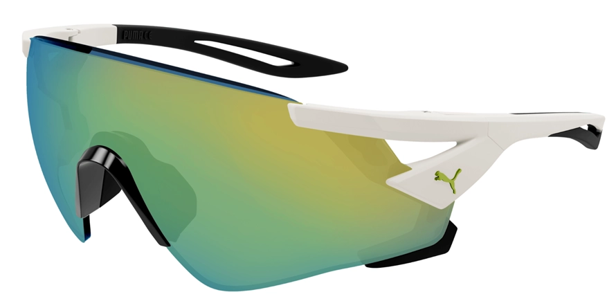 משקפי שמש פומה יוניסקס PU0398S לבן, מט מרובעות