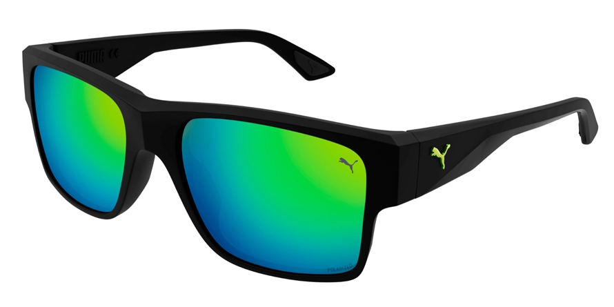 משקפי שמש פומה יוניסקס PU0403S מט, שחור מרובעות