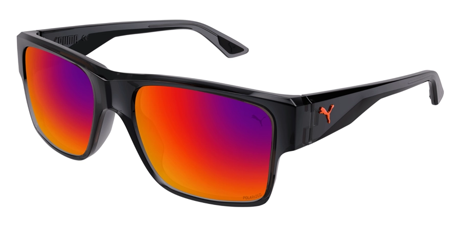 משקפי שמש פומה יוניסקס PU0403S אפור, מבריק, שקוף מרובעות