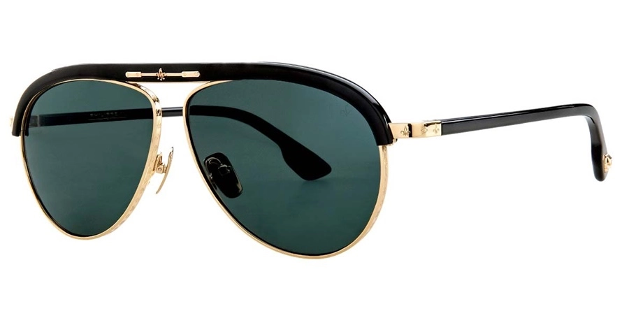 משקפי שמש פיליפ וי יוניסקס PV-N1.1S זהב, שחור עגולות