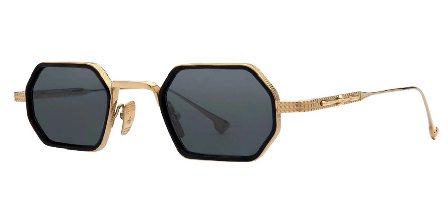 משקפי שמש פיליפ וי יוניסקס PV-N19.1S זהב משושה, עגולות