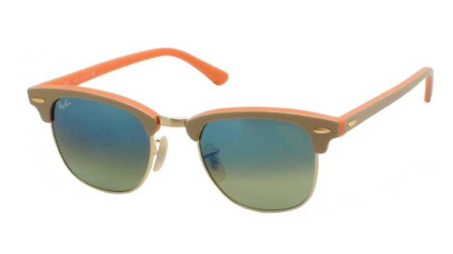 משקפי שמש רייבן יוניסקס CLUBMASTER RB 3016 כתום, חום עגולות, חתולי