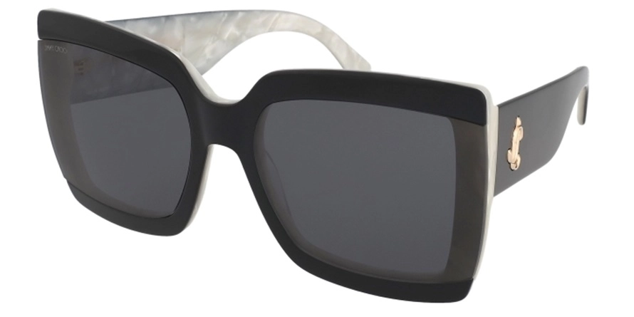 משקפי שמש ג'ימי צ'ו לנשים RENEE/S לבן, שחור מרובעות