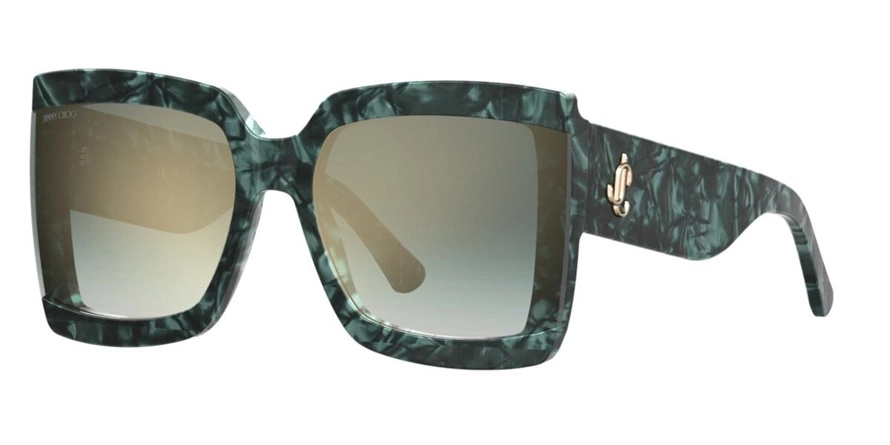 משקפי שמש ג'ימי צ'ו לנשים RENEE/S ירוק, מנומר מרובעות