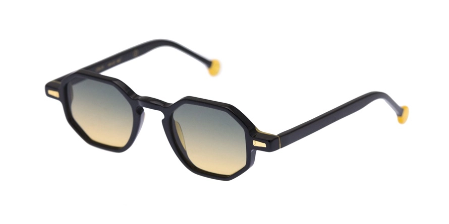 משקפי שמש קימי יוניסקס RIO מבריק, שחור מרובעות, עגולות