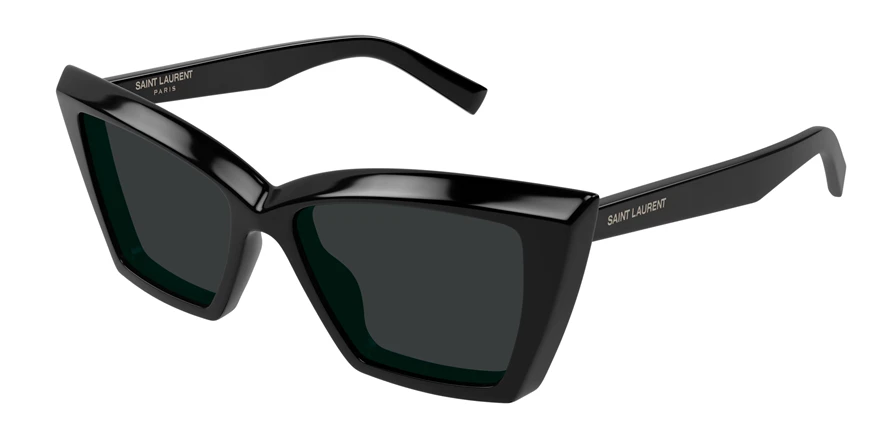 משקפי שמש איב סן לורן לנשים SL657 מבריק, שחור מרובעות