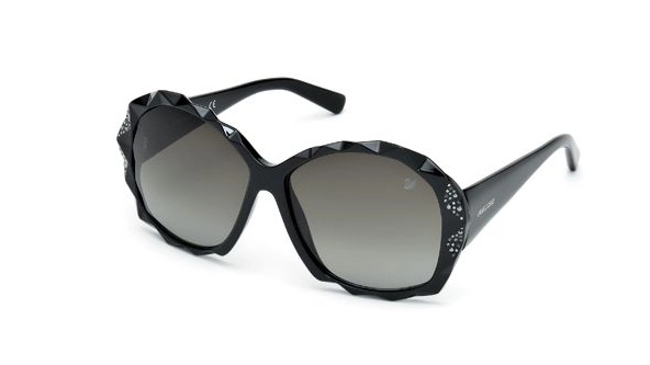 משקפי שמש סברובסקי לנשים charlie sw 40 שחור oversized - אוברסייז, עגולות