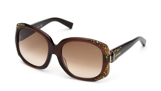 משקפי שמש סברובסקי לנשים carma SW 42 חום oversized - אוברסייז, מרובעות