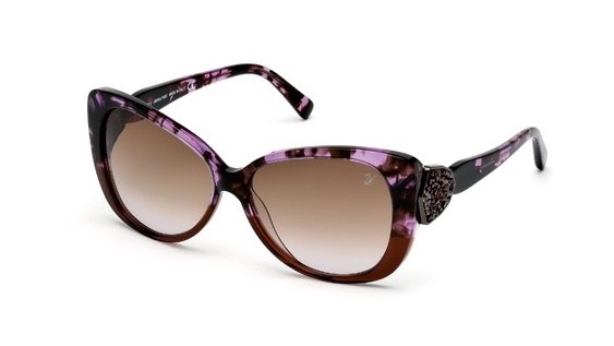 משקפי שמש סברובסקי לנשים cabaret sw 49 סגול oversized - אוברסייז, חתולי