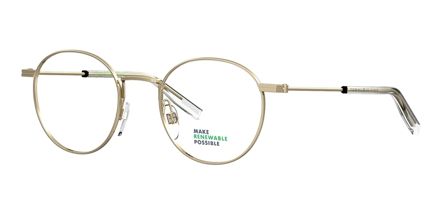 משקפי ראיה טומי הילפיגר יוניסקס TH 1925 זהב, מט עגולות