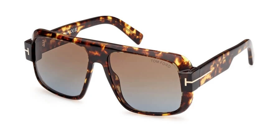 משקפי שמש טום פורד יוניסקס TURNER FT1101 חום, מנומר מרובעות