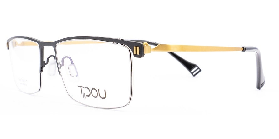 משקפי ראיה טידו יוניסקס TT52 זהב, מט, שחור מרובעות