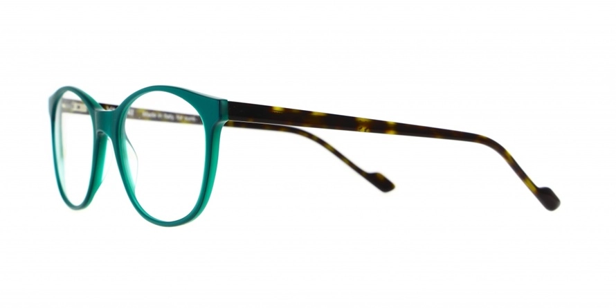 משקפי ראיה ואני יוניסקס V1302 ירוק, מבריק, מנומר עגולות