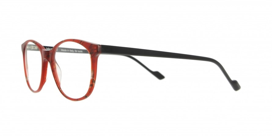 משקפי ראיה ואני יוניסקס V1302 אדום, מבריק, שחור עגולות